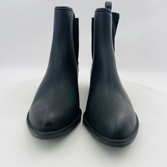 Jeffrey Campbell Havana Last Black Rubber Rain Boots Size 10 - Picture 4 of 15